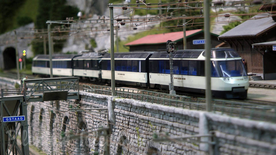 鉄道模型 ・ モントルー ・ オーベルラン ・ ベルノワ鉄道 ・HOゲージのレイアウト