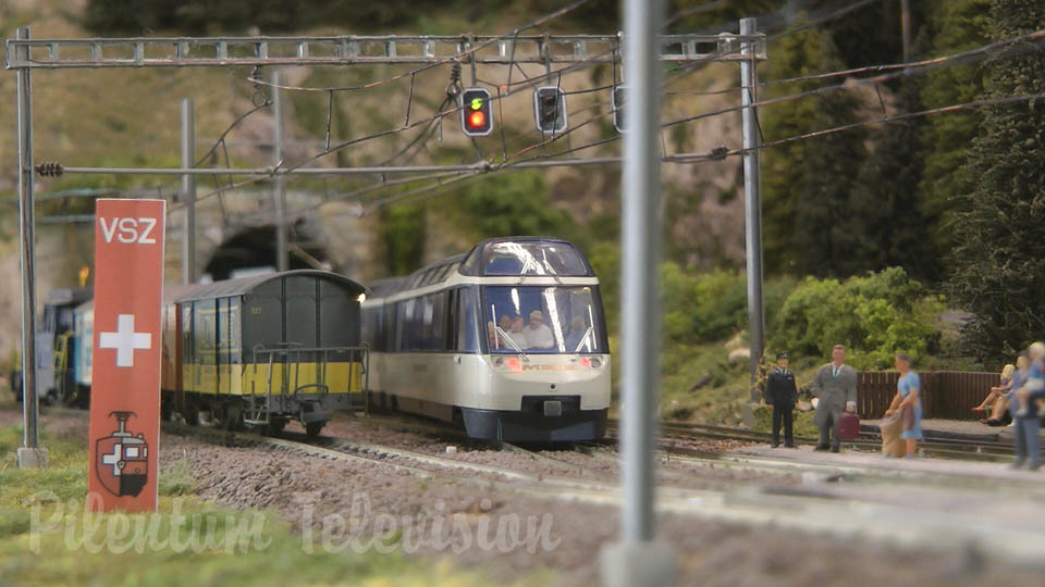 Trens na Suíça: Maquete ferroviaria de Modelspoor Vereniging Spoorgroep Zwitserland